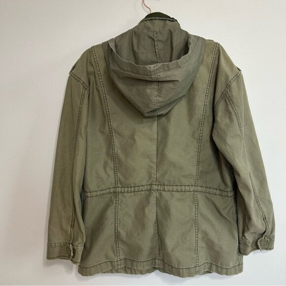 American Eagle Outfitters Green Utility Cotton Cargo Military Jacket Size Large - Picture 5 of 8